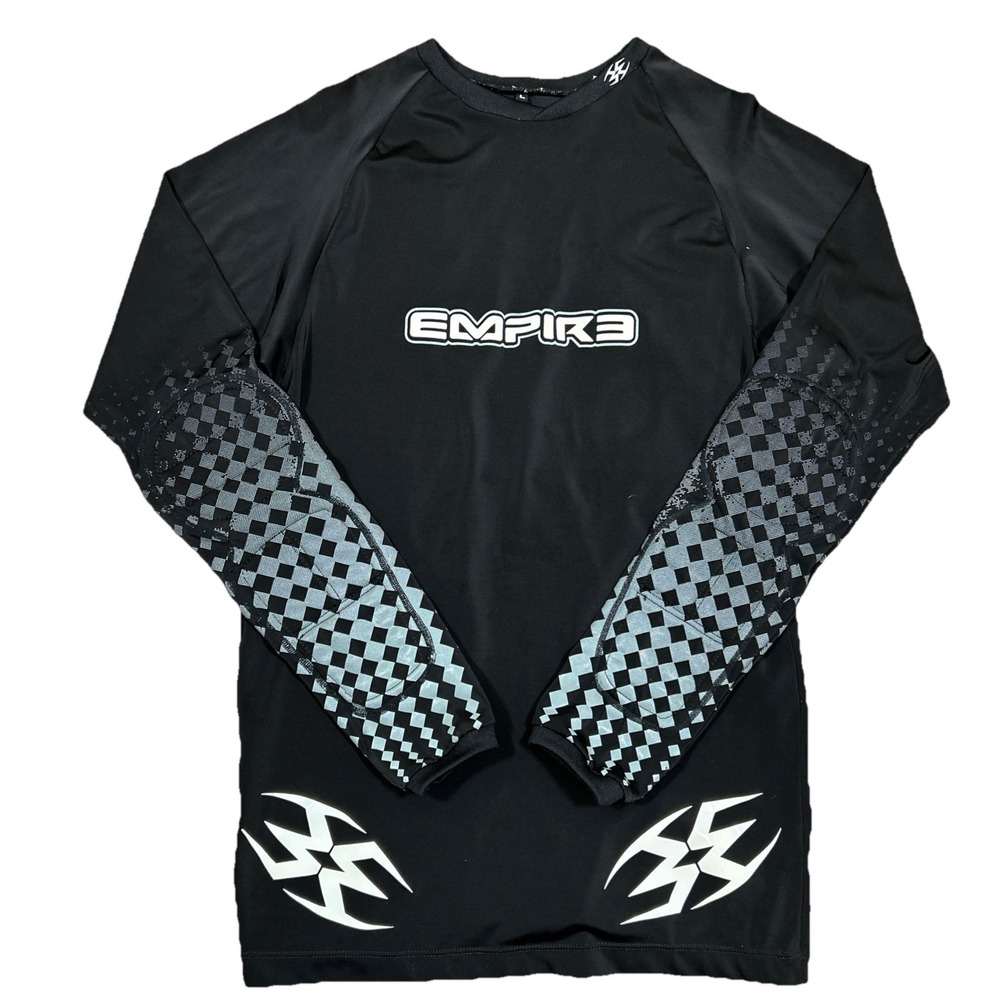 Empire Padded Paintball Jersey Shirt Men's Large L Black Long Sleeve Mock Neck